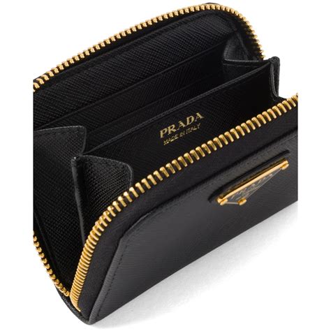 prada ladies card holder|Prada card holder with zipper.